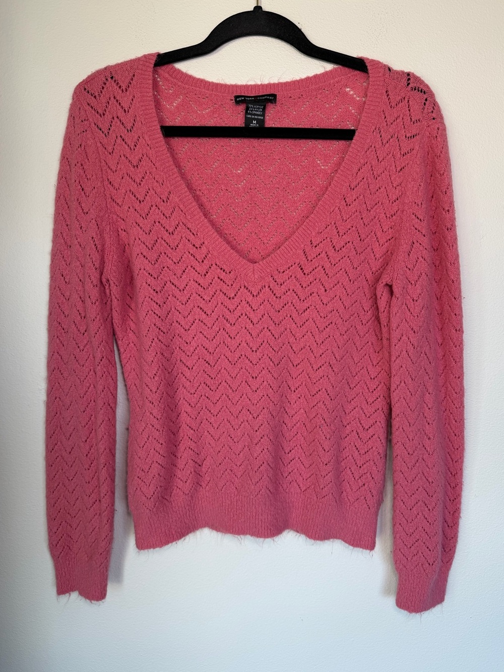 Vintage Y2K New York & Company Comfy Preppy Fairy V-Neck Sweater Top